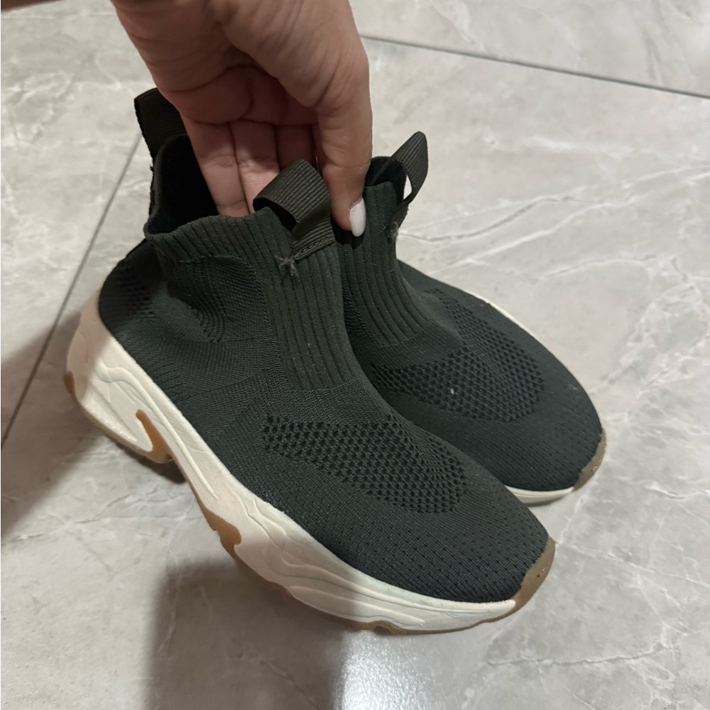 Zara Kids Olive Sock Sneakers